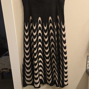 KIKIT Black and Cream Sweater Skirt